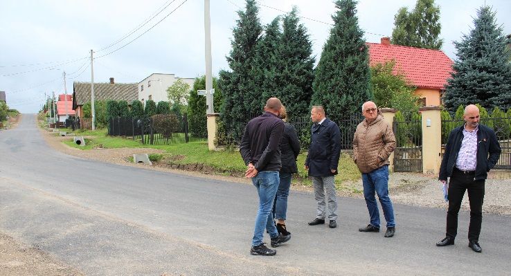 Grafika przedstawiająca odbiór drogi w miejscowości Hucisko